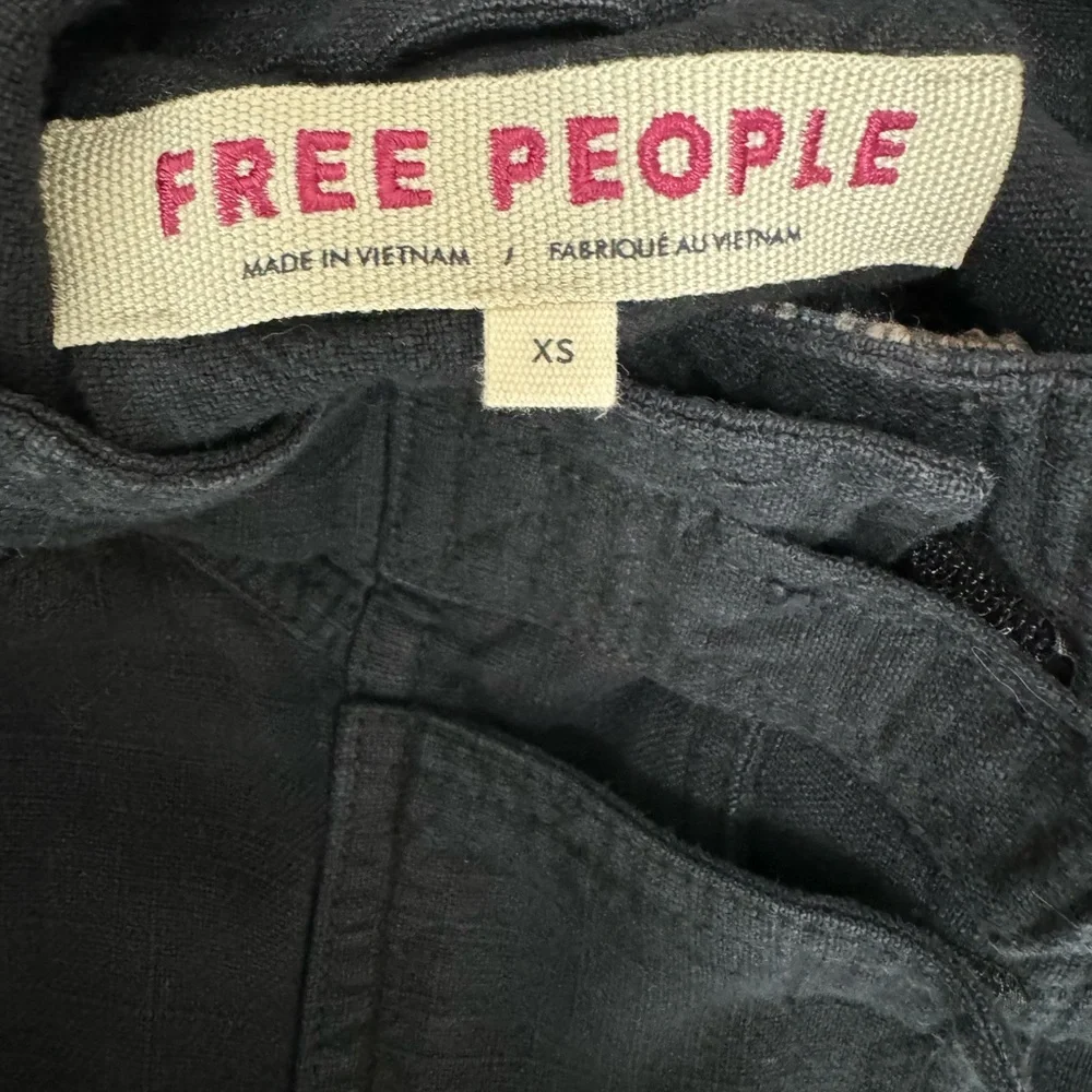 Free People Jayde Safari Bomber Jacket Black Sz XS‎